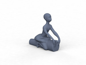 Figurine African with a drum 3D Модель