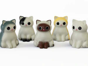 橡胶玩具猫3D模型 3D 模型