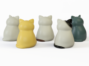 3D Rubber toy cats model 3D-Modell
