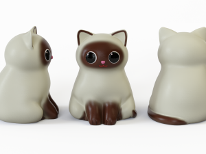 3D Rubber toy cats model 3D-Modell