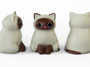 3D Rubber toy cats model 3D Model