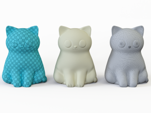 3D Rubber toy cats model 3D-Modell