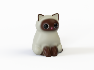 3D Rubber toy cats model 3D-Modell