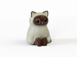 3D Rubber toy cats model 3D Model