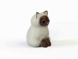 3D Rubber toy cats model 3D-Modell