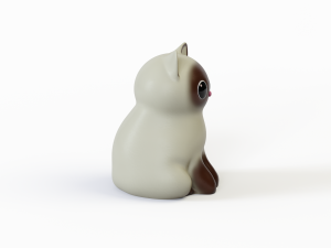 3D Rubber toy cats model 3D-Modell