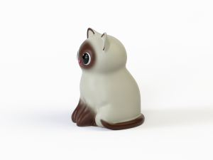 3D Rubber toy cats model 3D-Modell