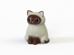 3D Rubber toy cats model 3D-Modell