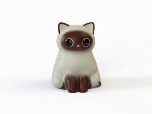 3D Rubber toy cats model 3D-Modell