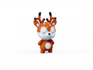 Felt fawn 3D Модель