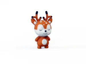 Felt fawn 3D Model