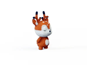 Felt fawn 3D Model