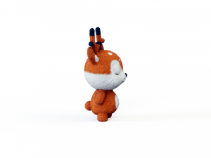 Felt fawn 3D Модель