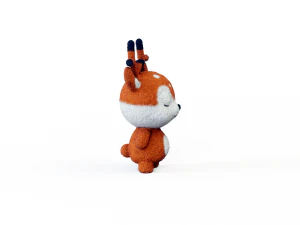Felt fawn 3D Model