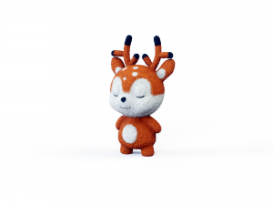 Felt fawn 3D Модель