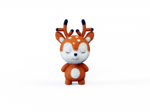 Felt fawn 3D Модель