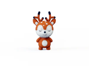 Felt fawn 3D Model