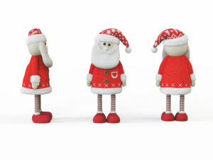 Santa Claus stuffed toy 3D Model