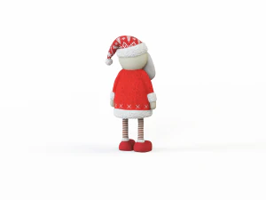 Santa Claus stuffed toy 3D Model