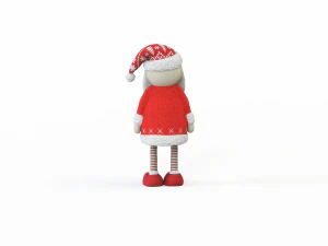 Santa Claus stuffed toy 3D Model