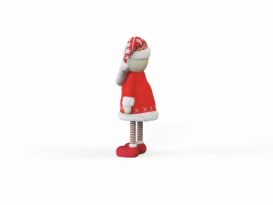 Santa Claus stuffed toy 3D Model