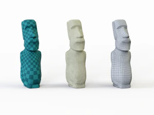 Moai statue 3D Model