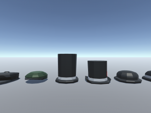 100 low poly head wear 3D 모델