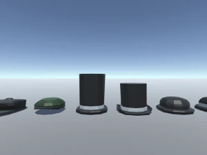 100 Low-Poly-Kopfbedeckung 3D Modell