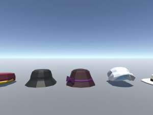 100 low poly head wear 3Dモデル