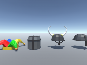 100 low poly head wear 3Dモデル