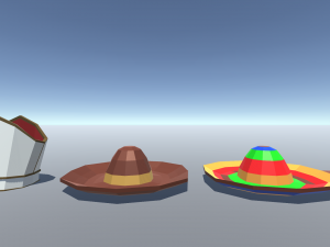 100 low poly head wear 3Dモデル