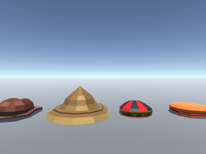 100 low poly head wear 3Dモデル