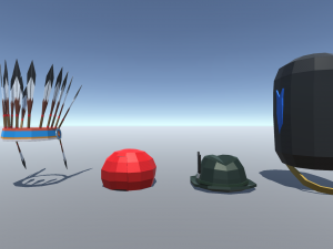 100 low poly head wear 3Dモデル