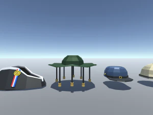 Nakrycie głowy typu low-poly 100 Model 3D