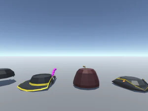 Nakrycie głowy typu low-poly 100 Model 3D