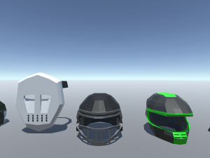 100 low poly head wear 3Dモデル