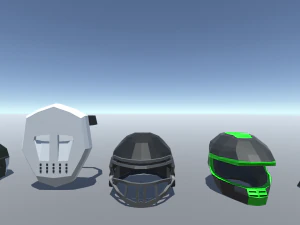 Nakrycie głowy typu low-poly 100 Model 3D