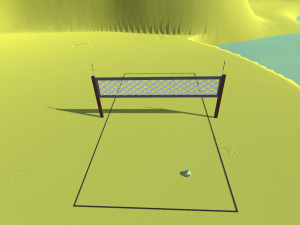 low poly beach Model 3D