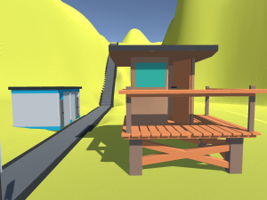 low poly beach Model 3D