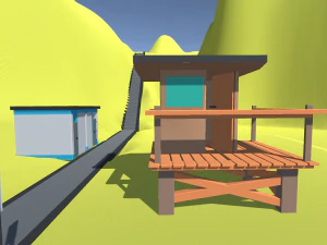 low poly beach 3D Model