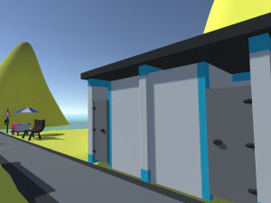 low poly beach 3D Model