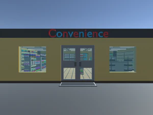tienda de conveniencia de baja poli Modelo 3D