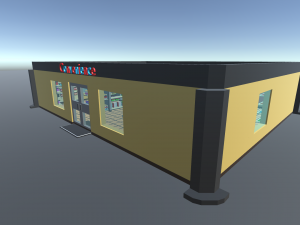 low poly convenience store 3D 모델