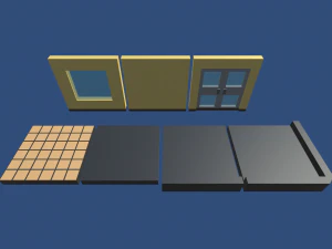 tienda de conveniencia de baja poli Modelo 3D