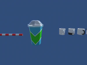 tienda de conveniencia de baja poli Modelo 3D