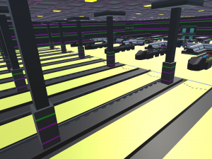 low poly bowling alley Model 3D