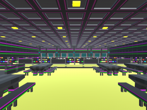 low poly bowling alley Model 3D