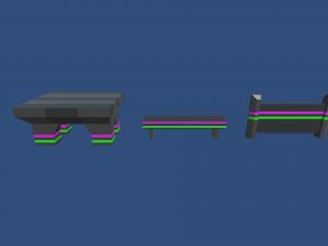 low poly bowling alley Model 3D