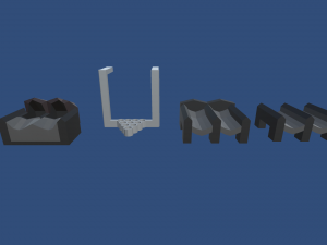 low poly bowling alley Model 3D