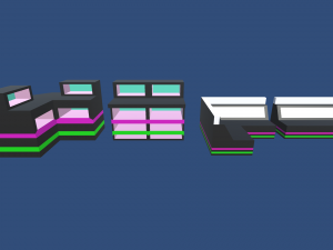 low poly bowling alley Model 3D